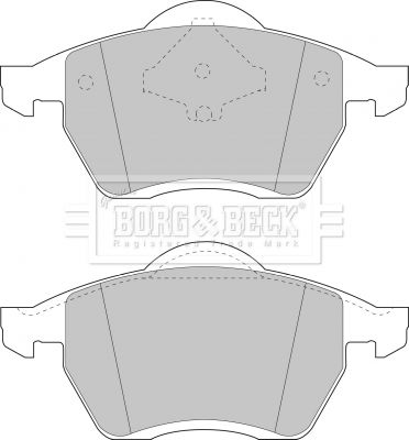 BORG & BECK Комплект тормозных колодок, дисковый тормоз BBP1446